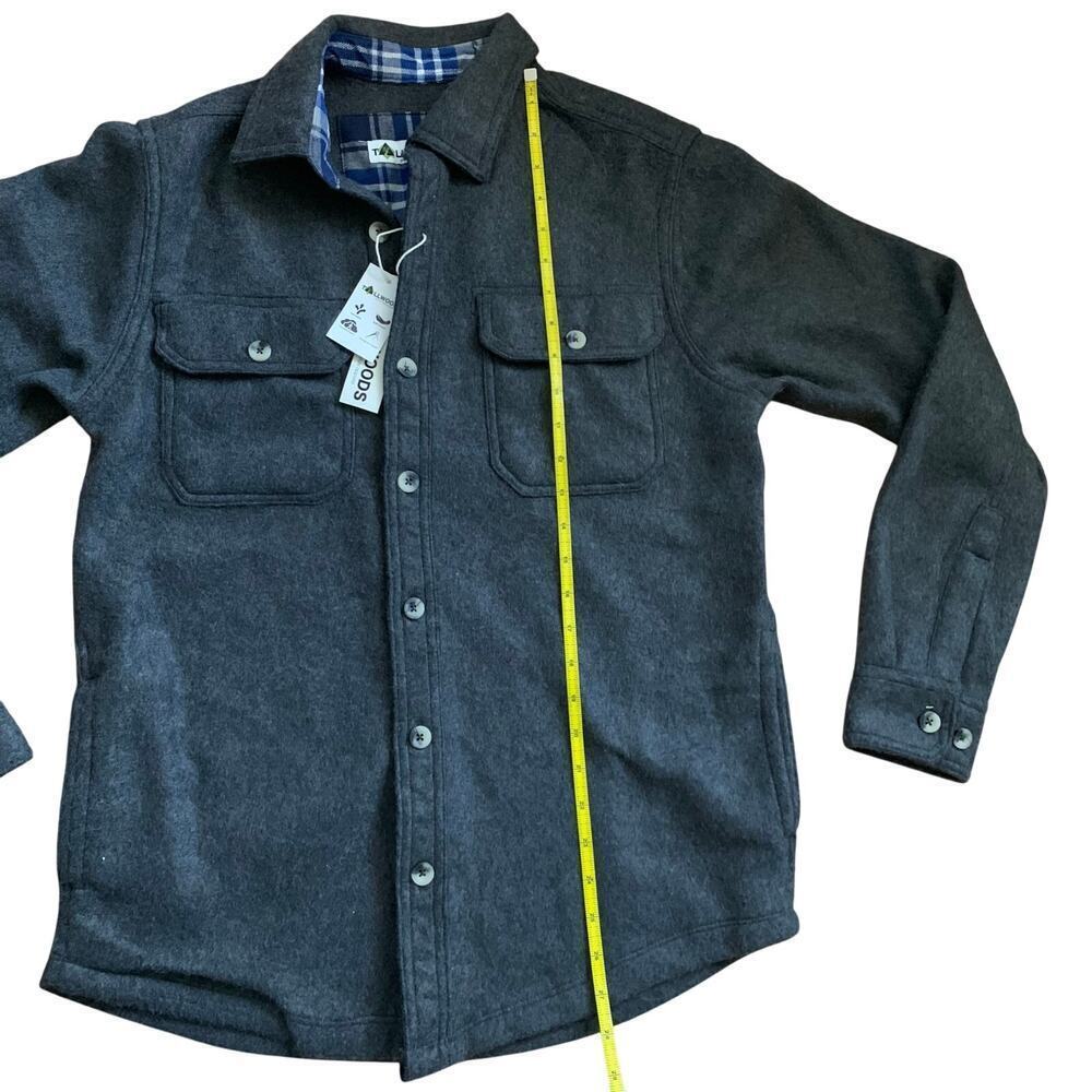 Tallwoods Gray Fleece Button Down Shirt Shacket Size S NWT Outdoor - Picture 6 of 8